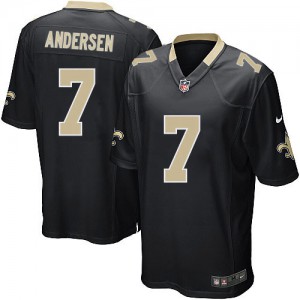 Jeunesse Nike New Orleans Saints # 7 Morten Andersen équipe d'élite noir couleur NFL Maillot Magasin