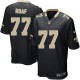 Youth Nike New Orleans Saints &77 Willie Roaf Elite Black Team Color NFL Jersey