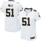 Women Nike New Orleans Saints &51 Sam Mills Elite White NFL Jersey