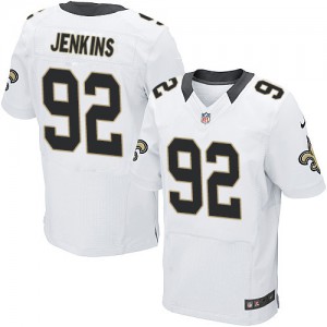 Hommes Nike New Orleans Saints # 92 John Jenkins Élite blanc NFL Maillot Magasin