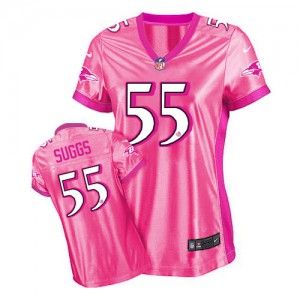 Femmes Nike Baltimore Ravens # 55 Terrell Suggs élite rose femmes de nouveau être Luv avait NFL maillot
