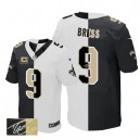 Men Nike New Orleans Saints &9 Drew Brees Elite Team/Road Two Tone Autographed NFL Jersey