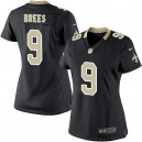 Women Nike New Orleans Saints &9 Drew Brees Elite Black Team Color NFL Jersey