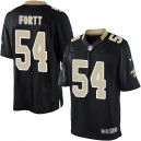 Youth Nike New Orleans Saints &54 Khairi Fortt Elite Black Team Color NFL Jersey