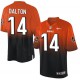 Men Nike Cincinnati Bengals &14 Andy Dalton Elite Orange/Black Fadeaway NFL Jersey