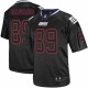 Hommes Nike New York Giants # 89 Élite Bavaro marque Lights Out noir NFL Maillot Magasin