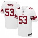 Men Nike New York Giants &53 Harry Carson Elite White NFL Jersey