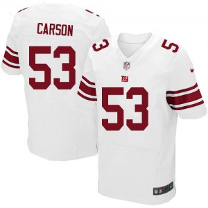 Hommes Nike New York Giants # 53 Harry Carson Élite blanc NFL Maillot Magasin