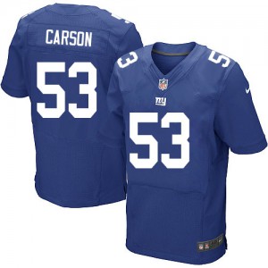 Hommes Nike New York Giants # 53 Harry Carson élite bleu Royal équipe NFL Maillot Magasin de couleur