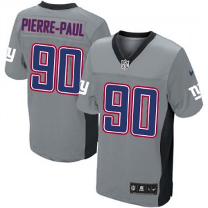 Hommes Nike New York Giants # 90 Jason Pierre-Paul Élite gris ombre NFL Maillot Magasin