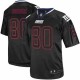 Hommes Nike New York Giants # 80 Victor Cruz Élite Lights Out noir NFL Maillot Magasin