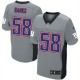 Men Nike New York Giants &58 Carl Banks Elite Grey Shadow NFL Jersey