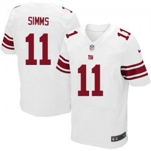 Hommes Nike New York Giants # 11 Phil Simms Élite blanc NFL Maillot Magasin