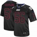 Men Nike New York Giants &56 Lawrence Taylor Elite Lights Out Black NFL Jersey