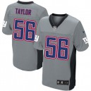 Men Nike New York Giants &56 Lawrence Taylor Elite Grey Shadow NFL Jersey