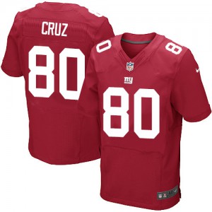 Hommes Nike New York Giants # 80 Victor Cruz Élite rouge alternent NFL Maillot Magasin