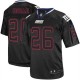 Men Nike New York Giants &26 Antrel Rolle Elite Lights Out Black NFL Jersey
