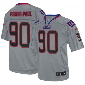 Hommes Nike New York Giants # 90 Jason Pierre-Paul Élite Lights Out gris NFL Maillot Magasin
