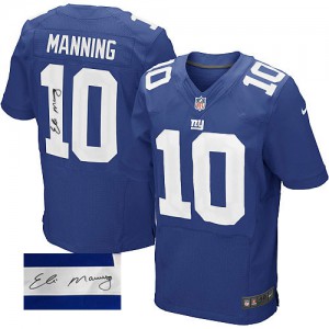 Hommes Nike New York Giants # 10 Eli Manning bleu Royal Élite de couleur équipe dédicacée NFL Maillot Magasin Hommes Nike New York Giants # 10 Eli Manning bleu Royal Élite de couleur équipe dédicacée NFL Maillot Magasin
