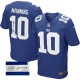 Men Nike New York Giants &10 Eli Manning Royal Blue Team Color Elite Autographed NFL Jersey