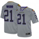 Men Nike Baltimore Ravens &21 Lardarius Webb Elite Lights Out Grey NFL Jersey