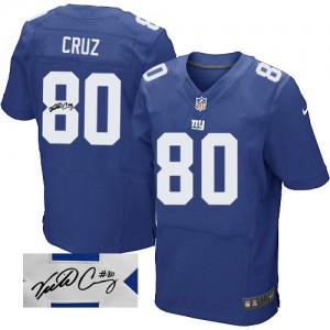 Hommes Nike New York Giants # 80 Victor Cruz Royal Bleu équipe couleur Élite dédicacé NFL Maillot Magasin Hommes Nike New York Giants # 80 Victor Cruz Royal Bleu équipe couleur Élite dédicacé NFL Maillot Magasin