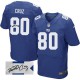 Men Nike New York Giants &80 Victor Cruz Royal Blue Team Color Elite Autographed NFL Jersey