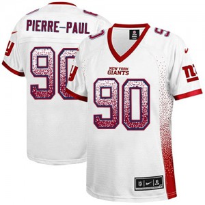 Femmes Nike New York Giants # 90 Élite de Pierre-Paul de Jason Blanc Drift mode NFL Maillot Magasin