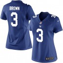 Women Nike New York Giants &3 Josh Brown Elite Royal Blue Team Color NFL Jersey