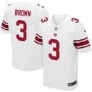 Men Nike New York Giants &3 Josh Brown Elite White NFL Jersey