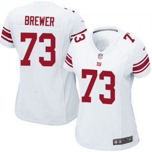 Femmes Nike New York Giants # 73 James Brewer Élite blanc NFL Maillot Magasin