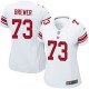 Women Nike New York Giants &73 James Brewer Elite White NFL Jersey