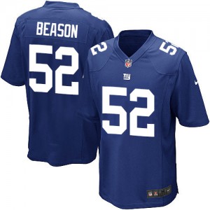 Giants de New York Nike jeunesse # 52 Jon Beason Élite bleu Royal équipe NFL Maillot Magasin de couleur
