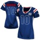 Women Nike New York Giants &10 Eli Manning Elite Royal Blue Draft Him Shimmer NFL Jersey