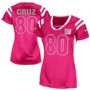 Femmes Nike New York Giants # 80 Victor Cruz Élite rose lui projet Shimmer NFL Maillot Magasin