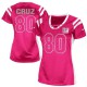 Women Nike New York Giants &80 Victor Cruz Elite Pink Draft Him Shimmer NFL Jersey