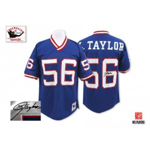Mitchell et Ness New York Giants # 56 Lawrence Taylor bleu authentique Throwback dédicacée NFL Maillot Magasin Mitchell et Ness New York Giants # 56 Lawrence Taylor bleu authentique Throwback dédicacée NFL Maillot Magasin