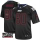 Men Nike New York Giants &80 Victor Cruz Elite Lights Out Black Autographed NFL Jersey