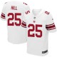 Men Nike New York Giants &25 Will Hill Elite White NFL Jersey