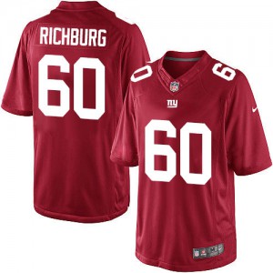 Giants de New York Nike jeunesse # 60 Weston Richburg Élite rouge alternent NFL Maillot Magasin