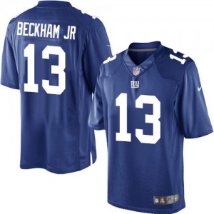 Jeunesse Nike New York Giants # 13 Odell Beckham Jr élite bleu Royal équipe NFL Maillot Magasin de couleur