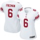 Women Nike New York Giants &6 Josh Freeman Elite White NFL Jersey