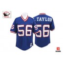 Mitchell and Ness New York Giants &56 Lawrence Taylor Blue Authentic Throwback NFL Jersey