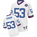 Mitchell and Ness New York Giants &53 Harry Carson White Authentic Throwback NFL Jersey