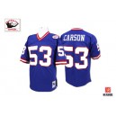 Mitchell and Ness New York Giants &53 Harry Carson Blue Authentic Throwback NFL Jersey