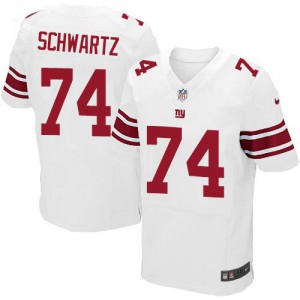 Hommes Nike New York Giants # 74 Geoff Schwartz Élite blanc NFL Maillot Magasin
