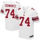 Men Nike New York Giants &74 Geoff Schwartz Elite White NFL Jersey