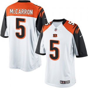 Jeunesse Nike Cincinnati Bengals # AJ 5 McCarron Élite blanc NFL Maillot Magasin