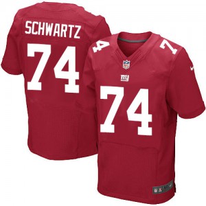 Hommes Nike New York Giants # 74 Geoff Schwartz élite rouge alternent NFL Maillot Magasin