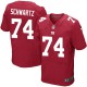 Men Nike New York Giants &74 Geoff Schwartz Elite Red Alternate NFL Jersey